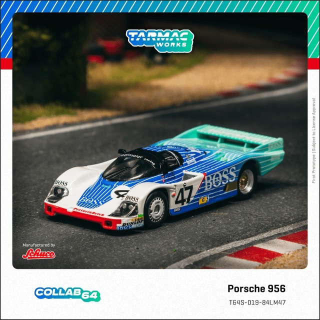 [予約]Tarmac(ターマック) 1/64 (ダイキャスト製) Porsche 956  Le Mans 1984 #47
