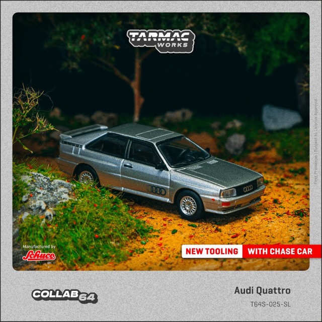Tarmac(ターマック) 1/64 (ダイキャスト製) Audi Quattro Silver