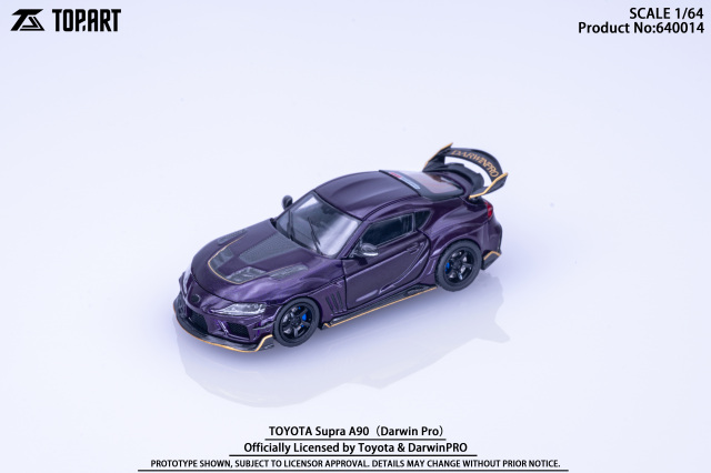 [予約]TopArt MODEL 1/64 (ダイキャスト製) トヨタ スープラ A90 Darwin Pro Widebody Version パープル
