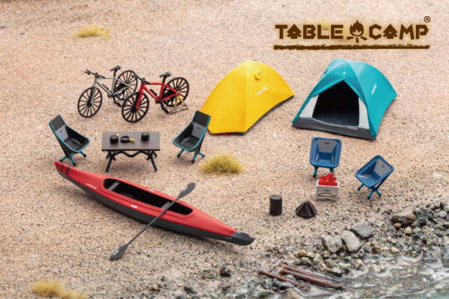 TABLECAMP 1/43 モンベル キャンプセット ステラリッジテント 2&3 (イエロー) / (ターコイズ)