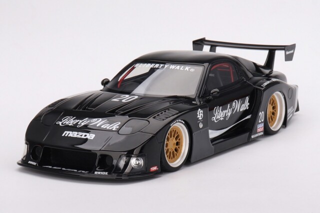 TOP SPEED (トップスピード) 1/18 (レジン製) マツダ RX-7 LB-Super Silhouette リバティーウォーク ブラック
