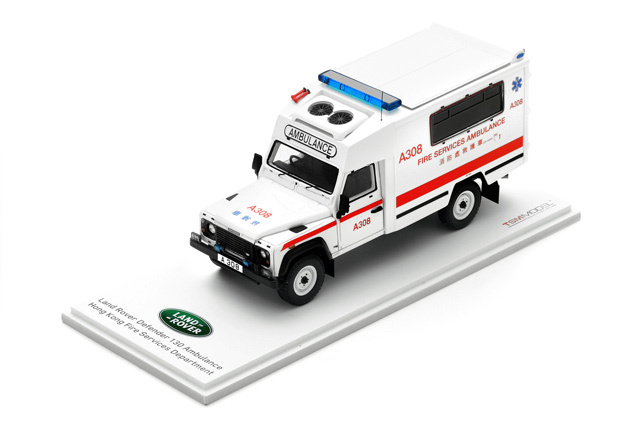 TSM（ティーエスエム） 香港限定モデル 1/43 ランドローバー ディフェンダー 香港消防救護車
