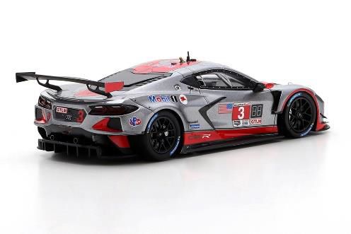 シボレー コルベット IMSA セブリング12時間 (グレー) チェイスカー 1/64スケール MINI GT「シボレー・コルベットC8.R IMSA