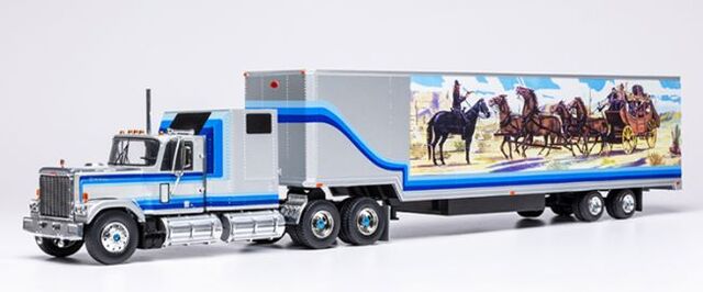 [予約]ixo(イクソ) 1/43 (ダイキャスト製) GMC ジェネラル トレーラー 1980 シルバー/ブルー