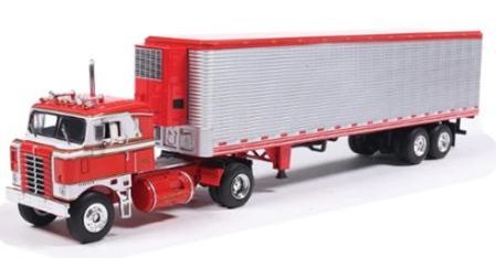 [予約]ixo(イクソ) 1/64 (ダイキャスト製) ケンワース ブルノーズ 1950 レッド/ホワイト ビンテージクロームトレーラー付