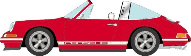 [予約]VISION(ヴィジョン) 1/43 (レジン製) シンガー911(964) レッド/ ホワイトストライプ(限定120台、国内販売60台)