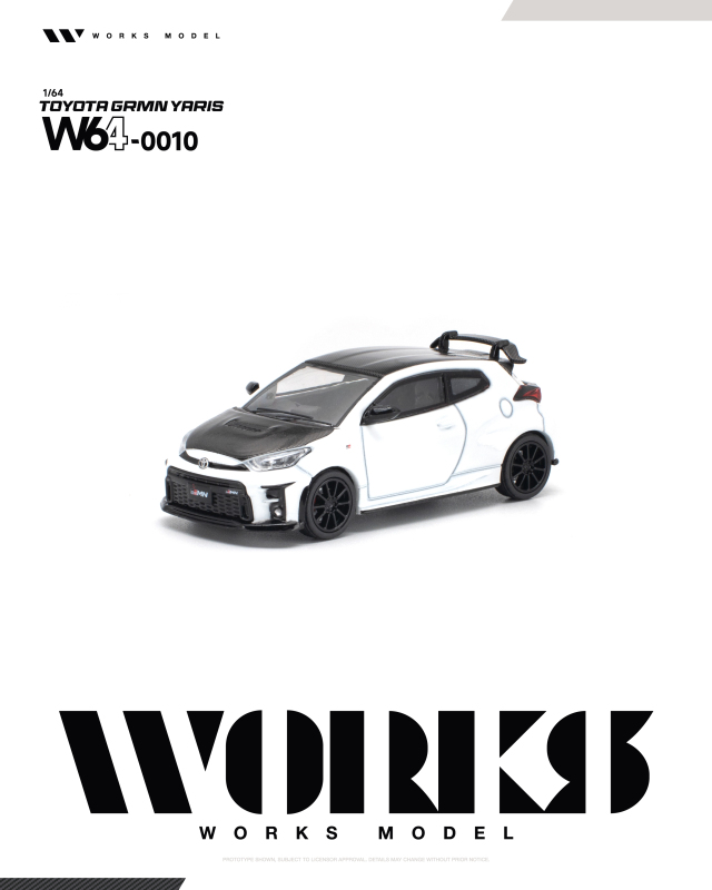 値下げ中‼︎限定品‼︎grヤリス 1st editionミニカー ダイキャスト WORKS Model 1/64 (ダイキャスト製) トヨタ GRMN ヤリス ホワイト