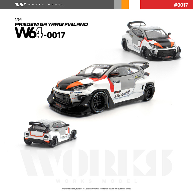 [予約]WORKS Model 1/64 (ダイキャスト製) パンデム GRヤリス フィンランド