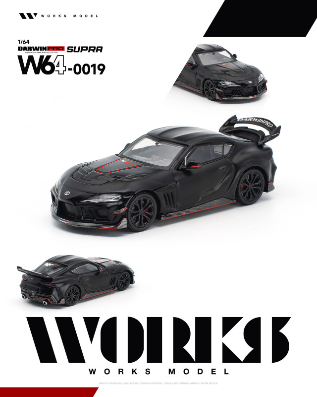[予約]WORKS Model 1/64 (ダイキャスト製) ダーウィンプロ スープラ ダーク