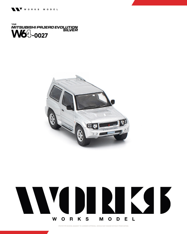 WORKS Model 1/64 (ダイキャスト製) 三菱 パジェロ エボリューション
