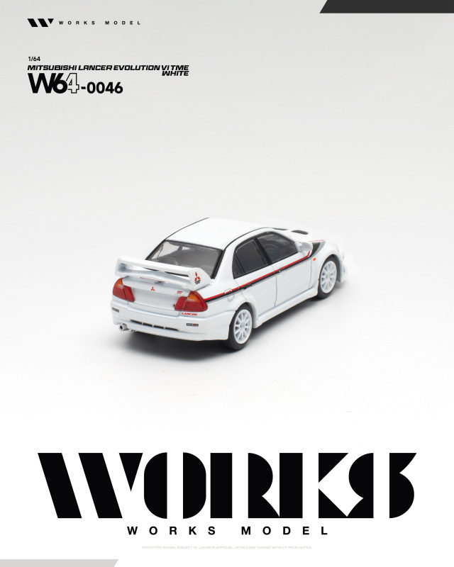 WORKS Model 1/64 (ダイキャスト製) 三菱 ランサーエボリューション VI