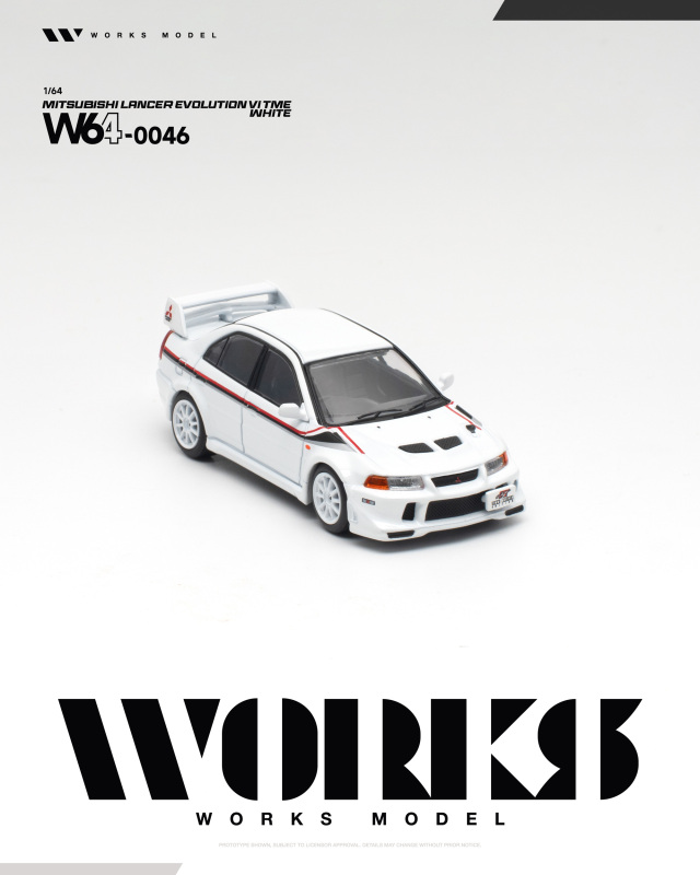 WORKS Model 1/64 (ダイキャスト製) 三菱 ランサーエボリューション VI