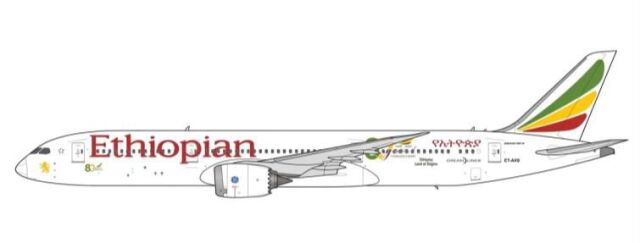JC WINGS1/400(ダイキャスト製)787-9 Ethiopian Airlines 