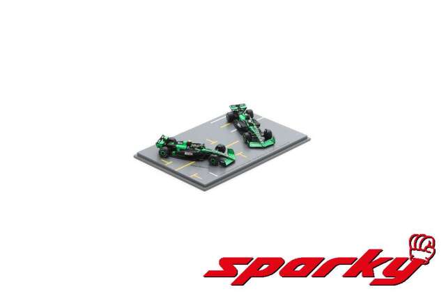 Spark(スパーク) Sparky 1/64 (ダイキャスト製) Stake F1 Team Kick Sauber C44 No.24 & No.77 Abu Dhabi GP 2024 Valtteri Bottas & Zhou Guanyu