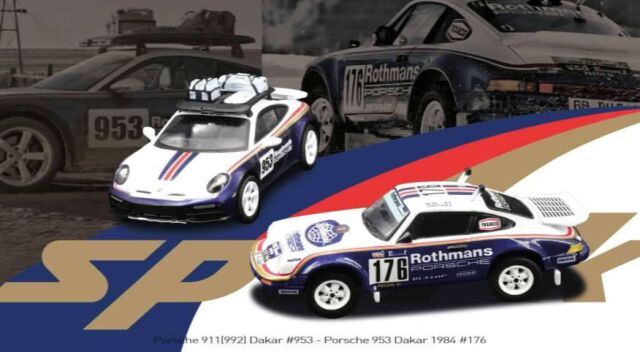 [予約]Spark (スパーク) Sparky × Tiny 1/64 (ダイキャスト製) Porsche 911(992) Dakar #953 - Porsche 953 Dakar 1984 #176