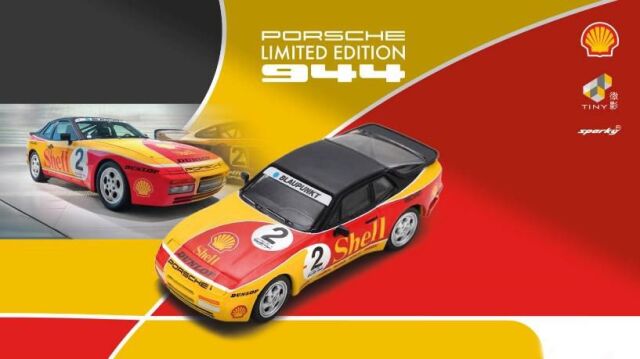 Spark (スパーク) Sparky × Tiny 1/64 Porsche 944 Shell Turbo Cup #2 (Flat headlights)
