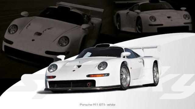 Spark (スパーク) Sparky × Tiny 1/64 Porsche 911 GT1 ホワイト