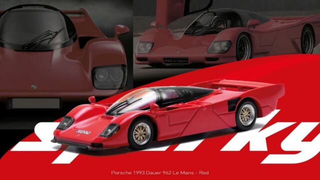 Spark (スパーク) Sparky × Tiny 1/64 (ダイキャスト製) Porsche Dauer 962 LM 1993 レッド