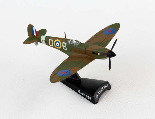 POSTAGE STAMP 1/93 スピットファイア MkII イギリス空軍 ダグラス・バーダー搭乗機