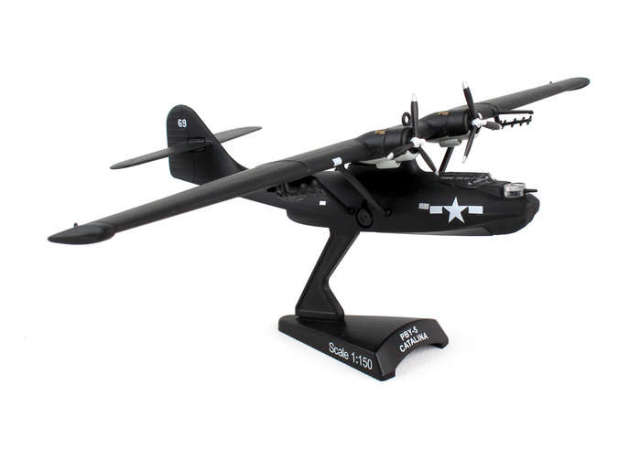 POSTAGE STAMP 1/150 PBY-5 カタリナ アメリカ海軍 Black Cat