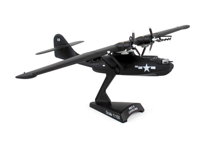POSTAGE STAMP 1/150 PBY-5 カタリナ アメリカ海軍 Black Cat