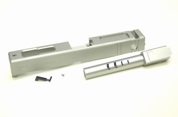 DETONATOR 東京マルイ Glock18C対応・Glock18C カスタムスライド-Matt Silver
