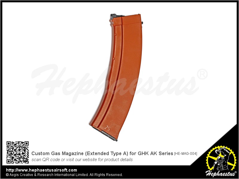 Hephaestus GHK AK GBB用45連タイプカスタムマガジン