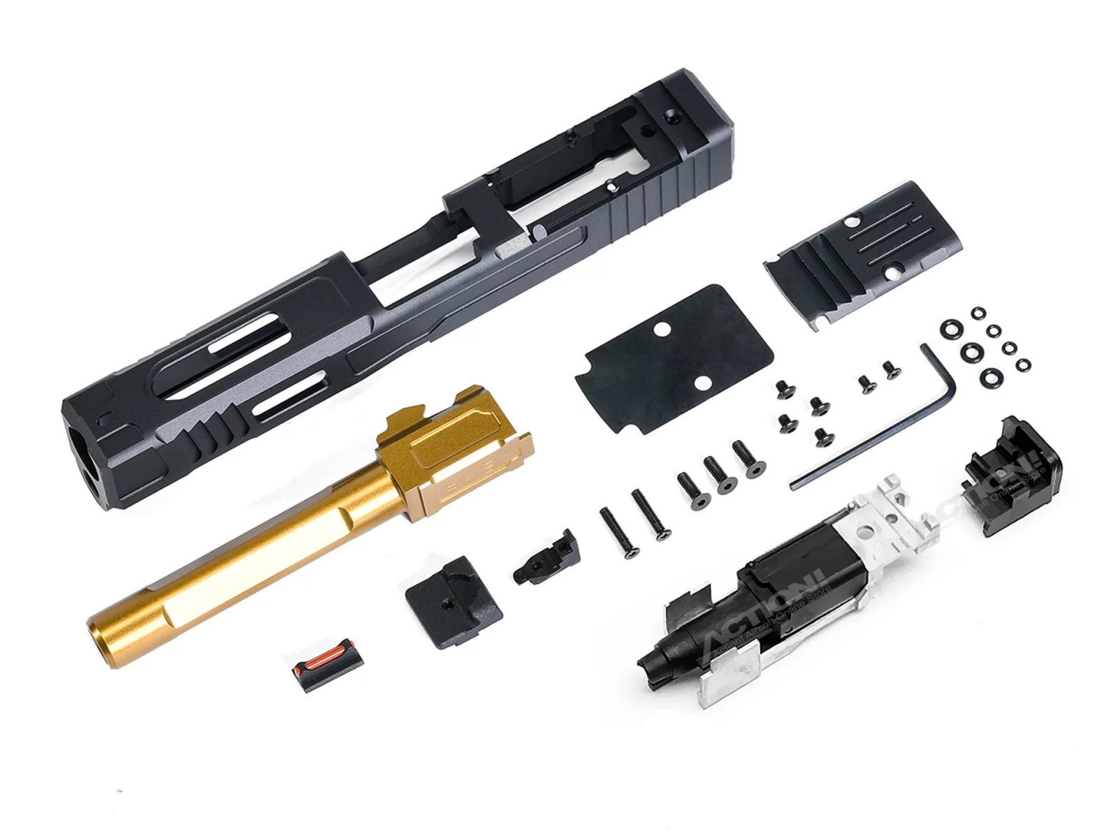 X-Craft FI G17 MK2 CNCスライド/アウターバレルセット (Goldバレル)