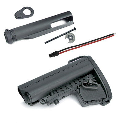 King Arms M4 Enhanced Carbine Modstock - BK w/ pipe