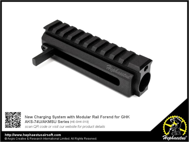 Hephaestus GHK AKS-74U/AKMSU チャージングシステム・レイルハンド