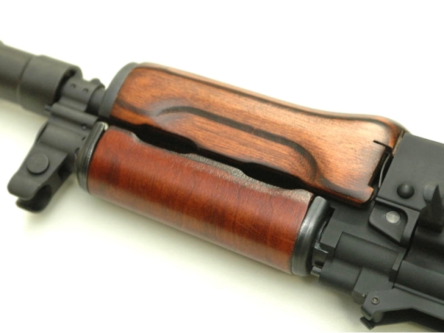 KSC AKS-74U GBB木製ハンドガードカスタム