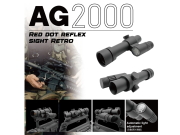 ANGRY GUN AG-2000 (Aimpoint 2000) レトロ レッドドット リフレックスサイト - BLACK