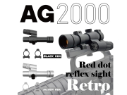 ANGRY GUN AG-2000 (Aimpoint 2000) レトロ レッドドット リフレックスサイト - SILVER