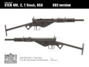 NorthEast Sten Mk2 T型ストック マシンカービンGBB/BSA marking (CO2 version)
