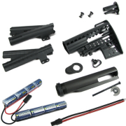 M4 Clubfoot Modstock - BK w/ Pipe & 1400mAh-9.6V Battery