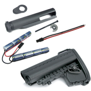 King Arms M4 Enhanced Carbine Modstock - BK w/ pipe and 1400mAh-9.6V