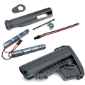 King Arms M4 Enhanced Carbine Modstock - BK w/ pipe and 1400mAh-9.6V