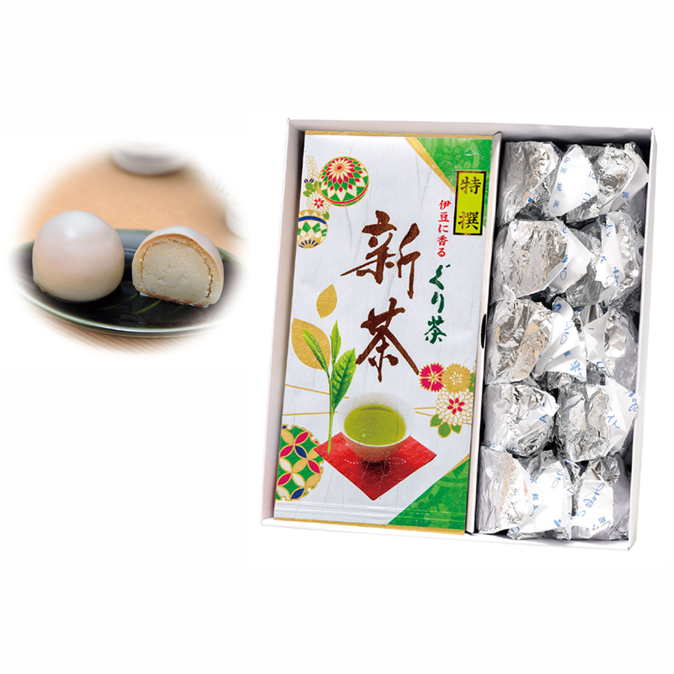 新茶 特撰ぐり茶(100g×2本)+ホールイン 10個