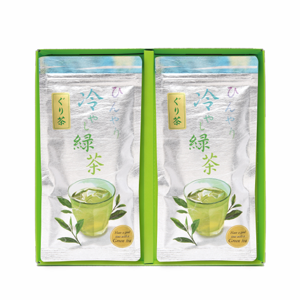 ひんやり冷やし緑茶(ぐり茶)(100g×2本)セット