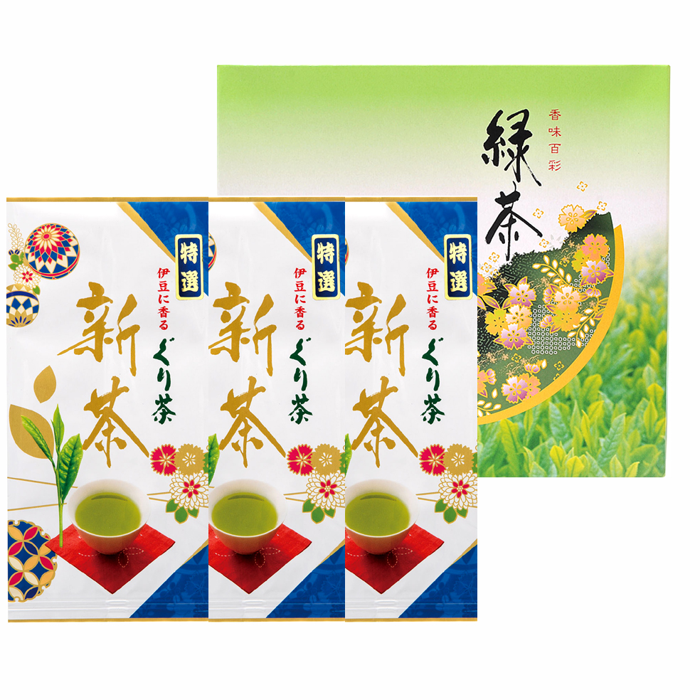 新茶 特選ぐり茶 80号 平箱セット(2本入.3本入)(5月中旬予定)