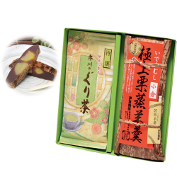 特撰ぐり茶(100g×2本)+極上栗蒸羊羹(小倉餡 大410g)
