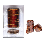 桜皮細工茶筒桐箱入（サクラカワサイクチャッヅツ）　極上ぐり茶 250号　40g