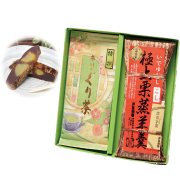 特撰ぐり茶(100g×2本)+極上栗蒸羊羹(こし餡 大410g)