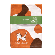 お茶屋の看板ネコ　みたらしちゃん　ティータオル