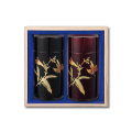 本金蒔絵(百合)(ホンキンマキエ ユリ) 新茶 特撰ぐり茶 200号 120g×2本(桐箱入)(4月下旬予定)