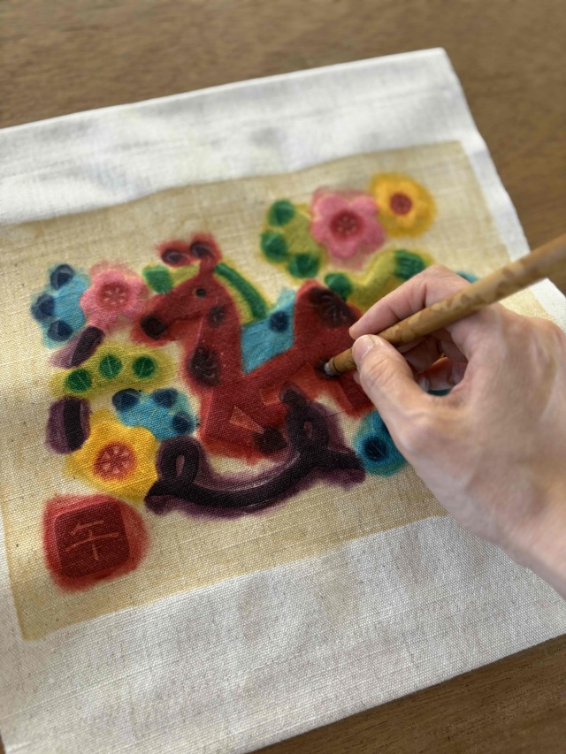 体験用(単品) 【干支うま年柄タペストリー】 ※下準備された