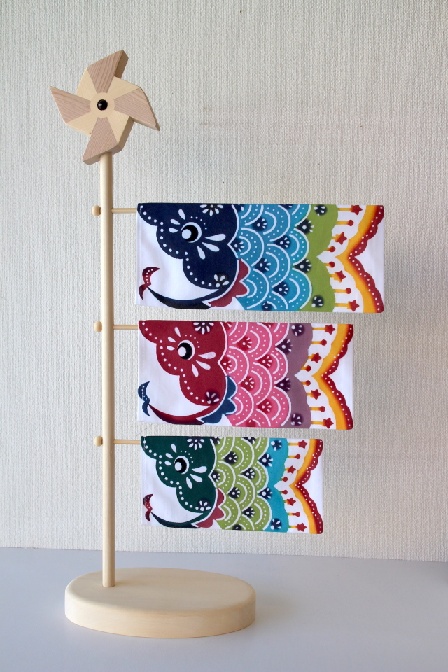 4 【紅型染】こいのぼり 紅型こいのぼりスタンド【季節数量限定生産】