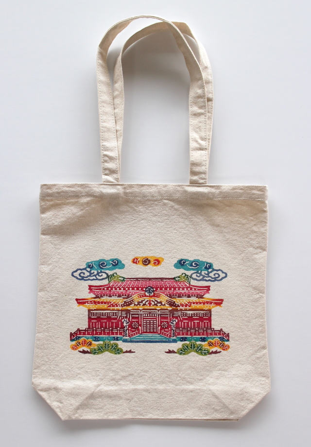 沖縄の伝統工芸・紅型（びんがた）染め体験キット【首里城 トート