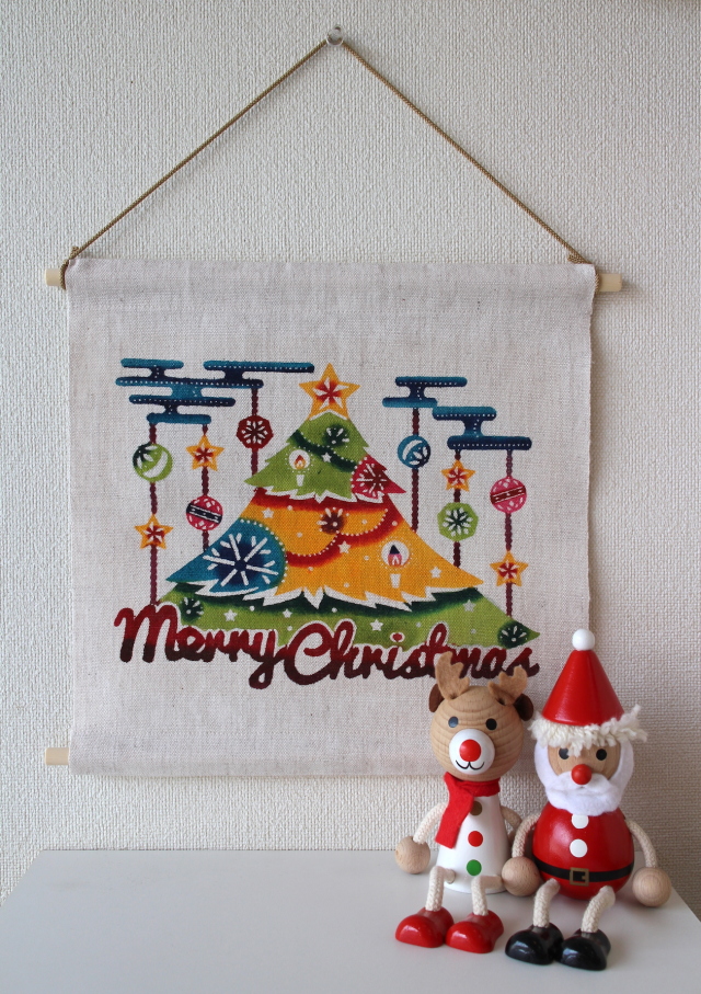 紅型タペストリー 【クリスマスツリー】 贈り物にもオススメ！