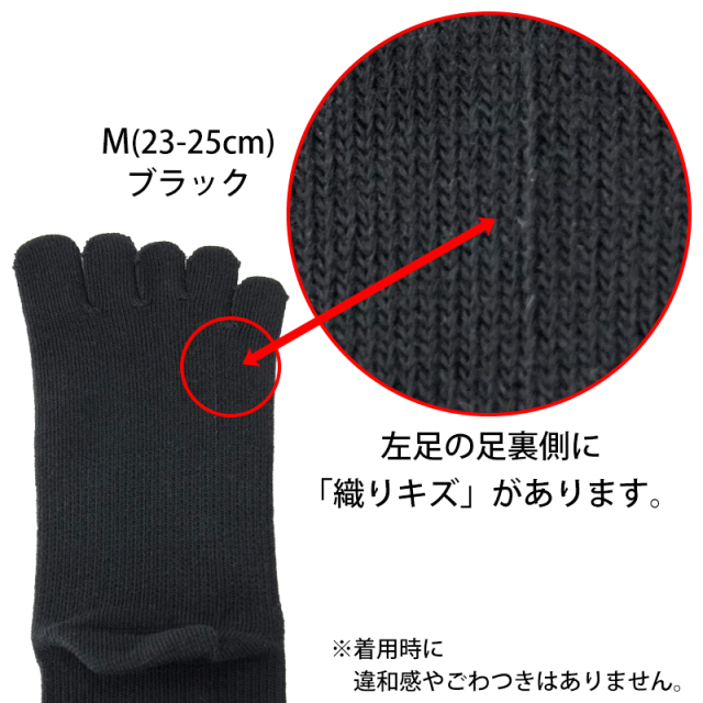 訳あり着圧五本指10Gハイソックス